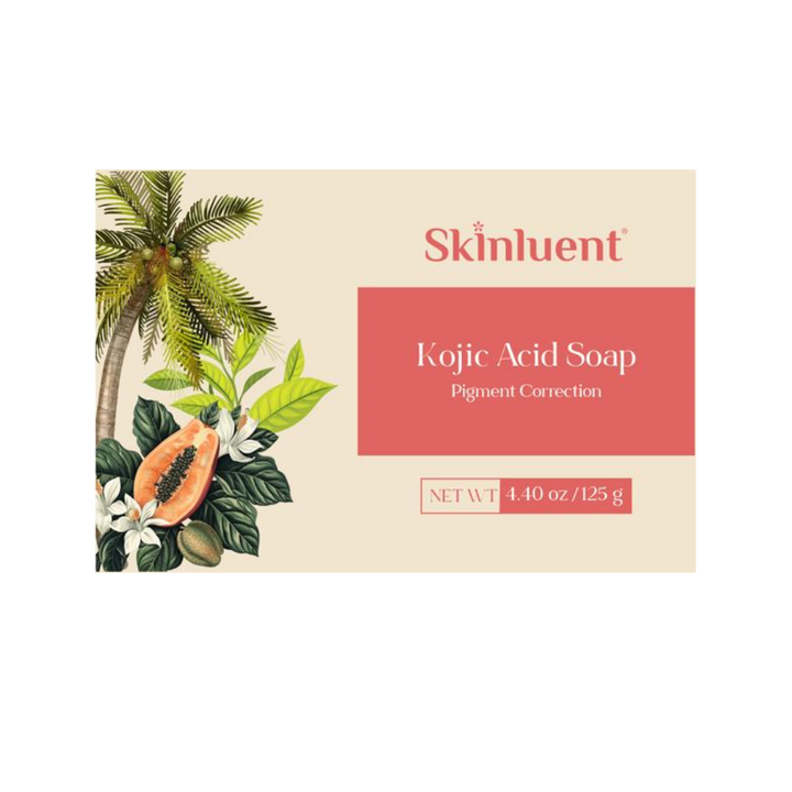 Skinluent Kojic Acid Soap with Tea Tree, Coconut, and Papaya for fresh and radiant skin