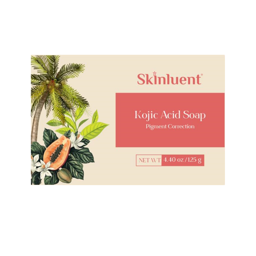 Skinluent Kojic Acid Soap with Tea Tree, Coconut, and Papaya for fresh and radiant skin