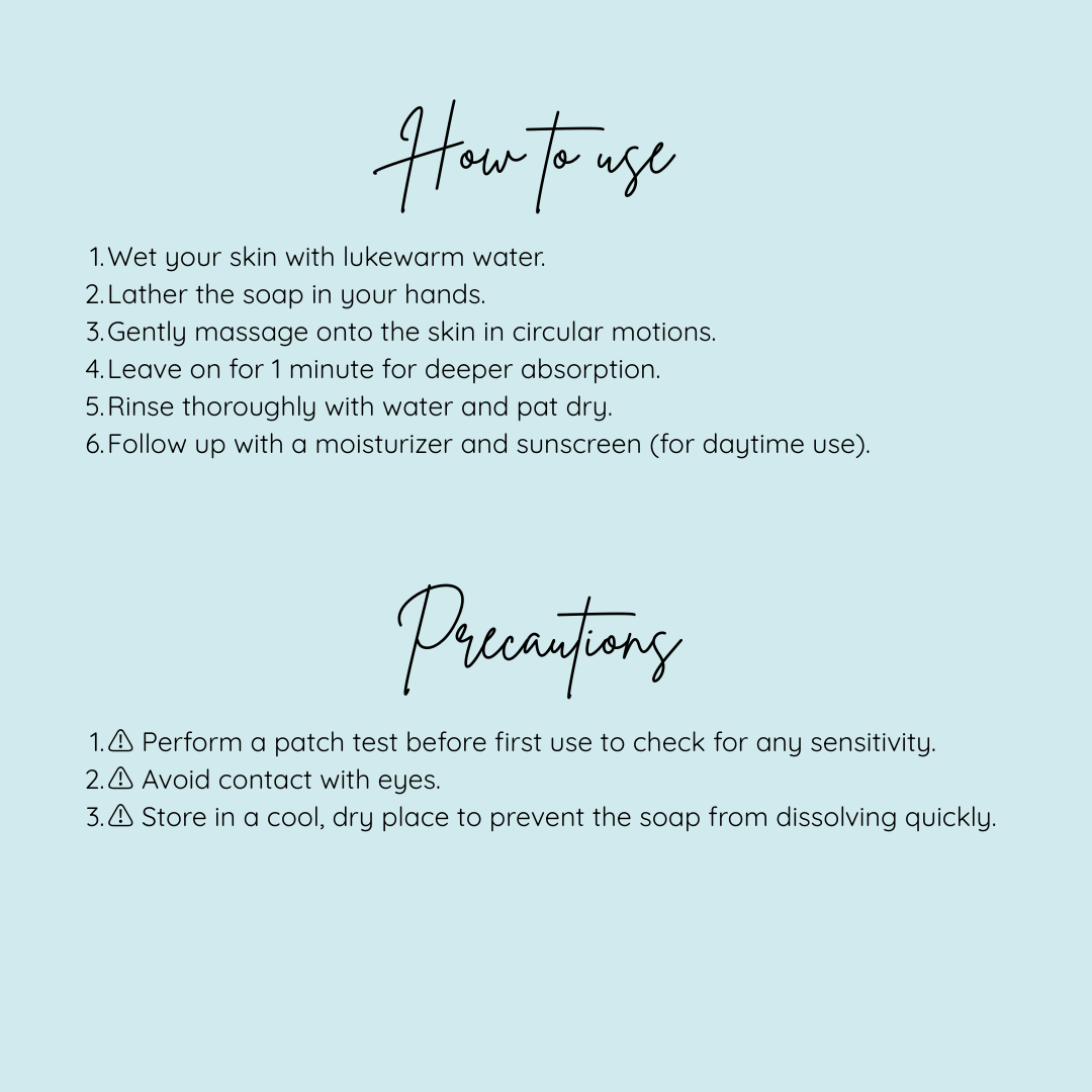 Goat Milk Soap Instructions on how to use a product