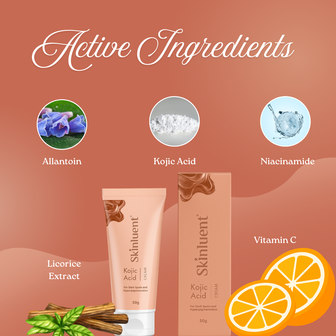 Product packaging with active ingredients labeled on a brown background