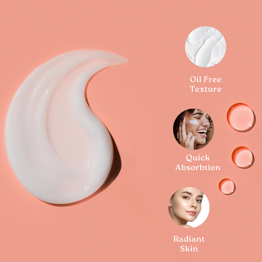 Skeuomorphic cream with text on a pink background